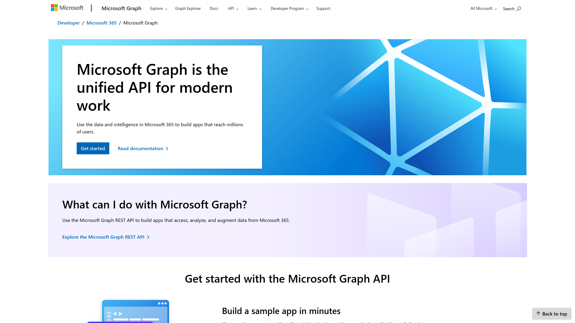 Microsoft Graph Dev Center | APIs and app development