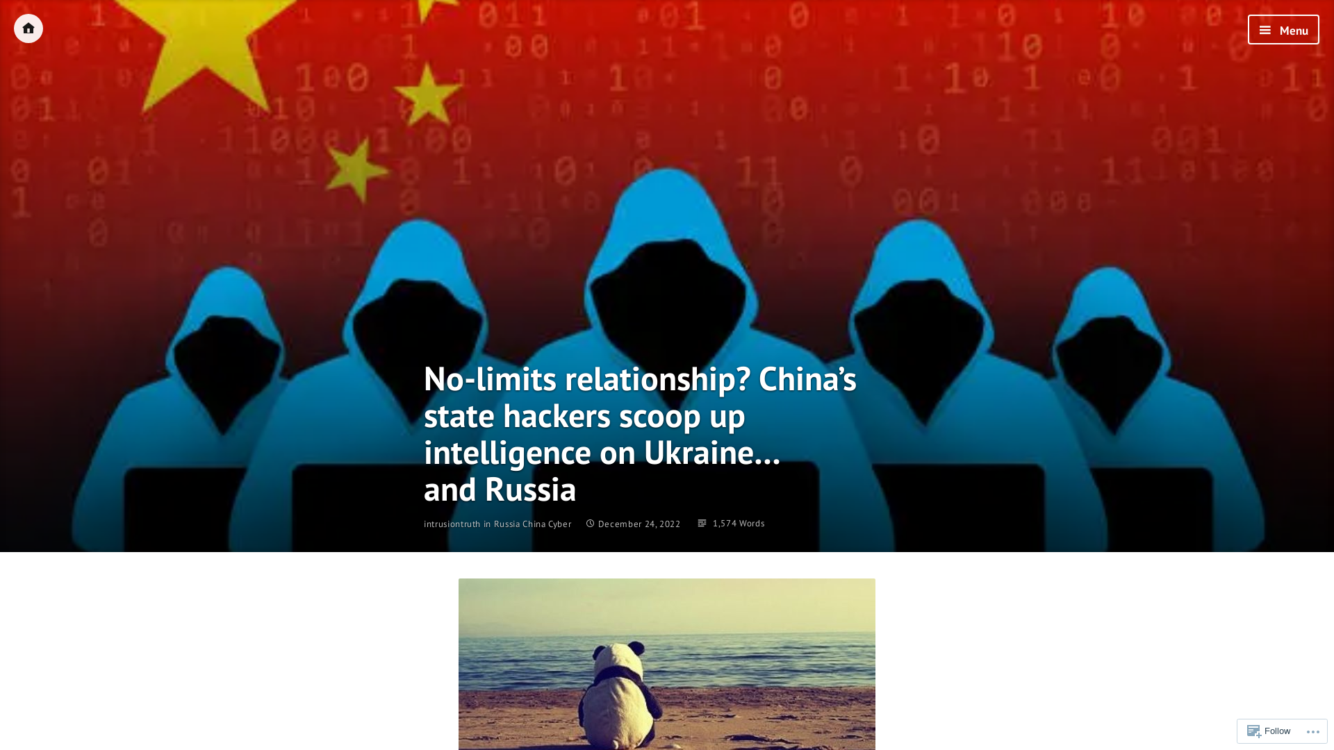 No-limits relationship? China’s state hackers scoop up intelligence on Ukraine… and Russia – Intrusion Truth