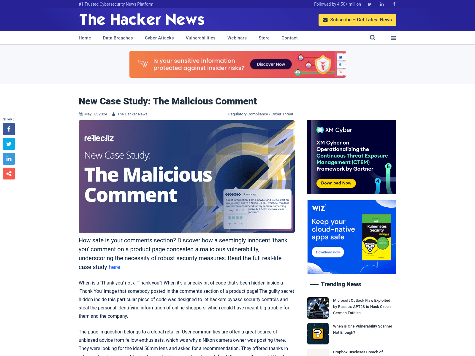 New Case Study: The Malicious Comment