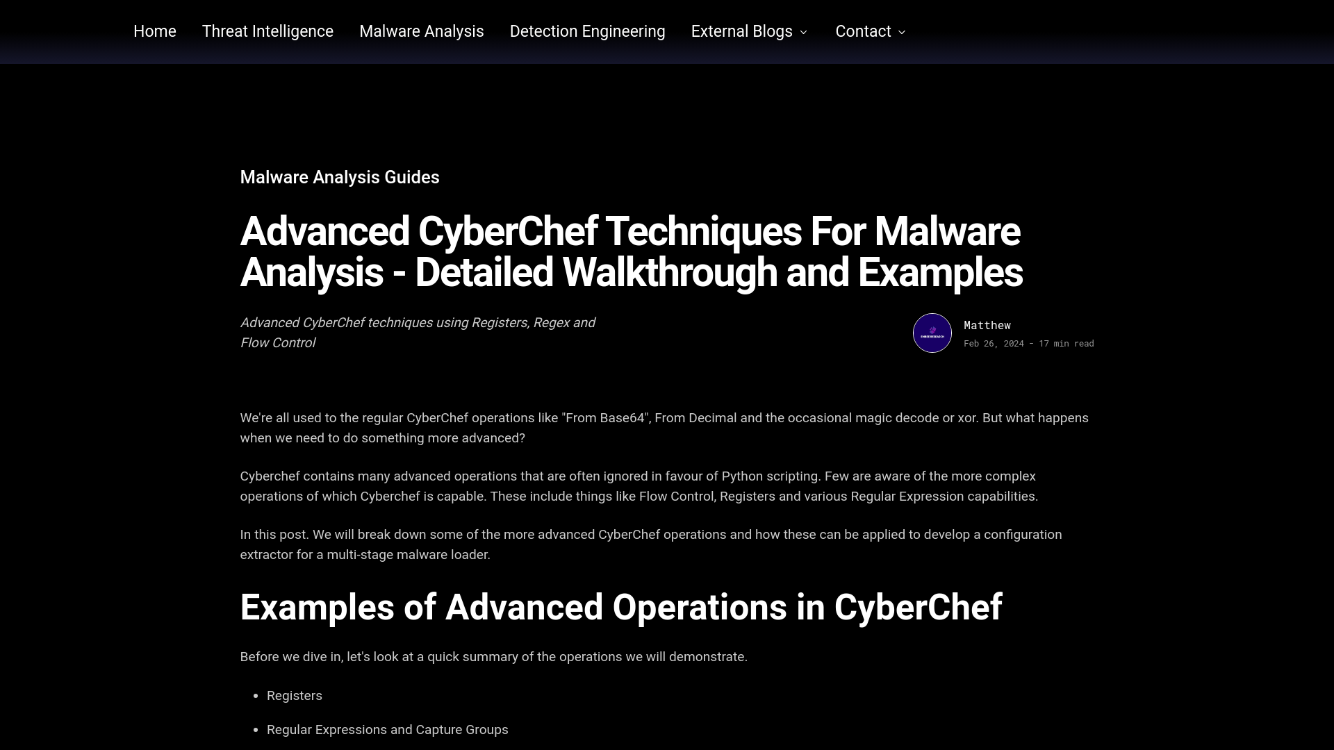 Advanced CyberChef Techniques For Malware Analysis - Detailed Walkthrough and Examples