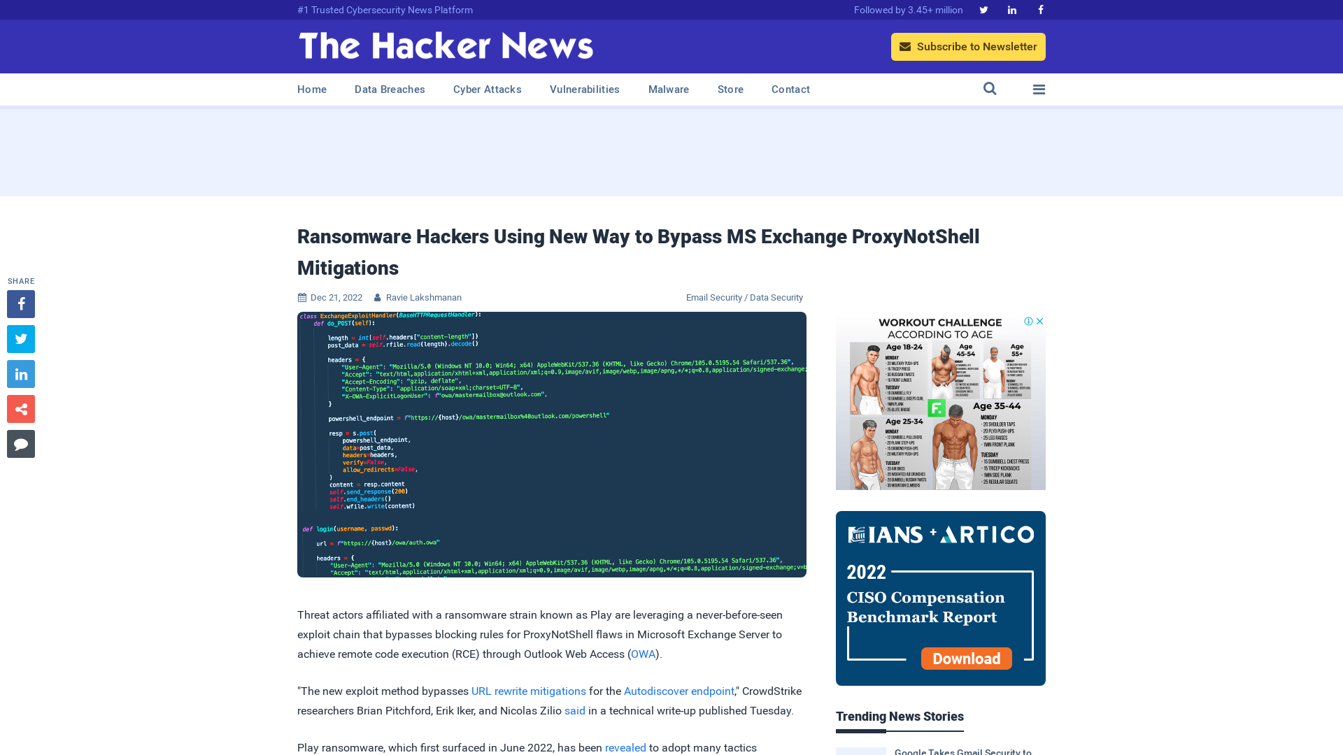 Ransomware Hackers Using New Way to Bypass MS Exchange ProxyNotShell Mitigations