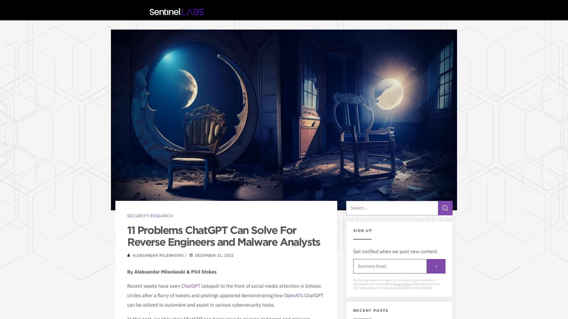11 Problems ChatGPT Can Solve For Reverse Engineers and Malware Analysts - SentinelOne